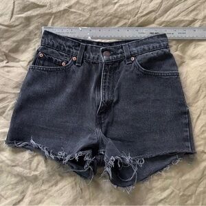 Vintage Levi's Black Denim Shorts
